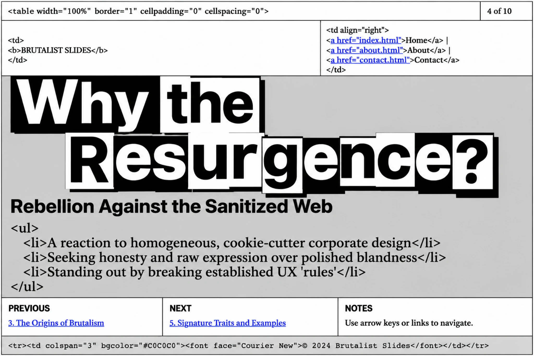 Brutalism in Web Design
