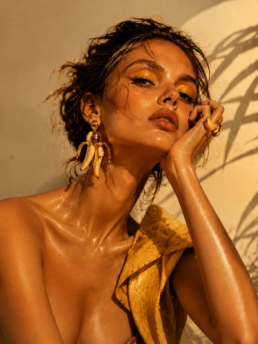A fashion editorial image generated with Prezka